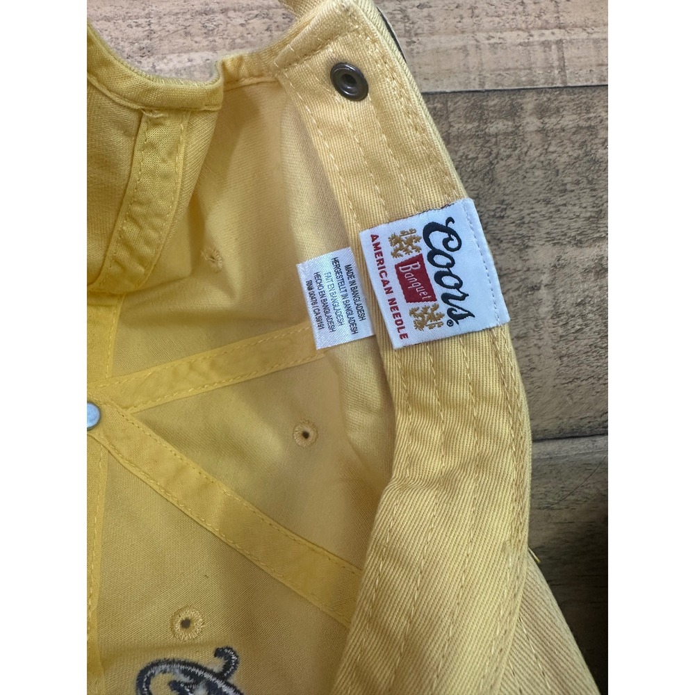 Coors‎ Banquet Yellow Baseball Cap American Needle Adjustable Embroidered Logo - Picture 7 of 8